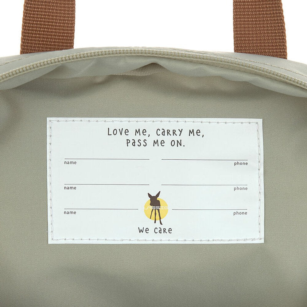 Petit sac à dos carré Mini Little Gang - kaki clair