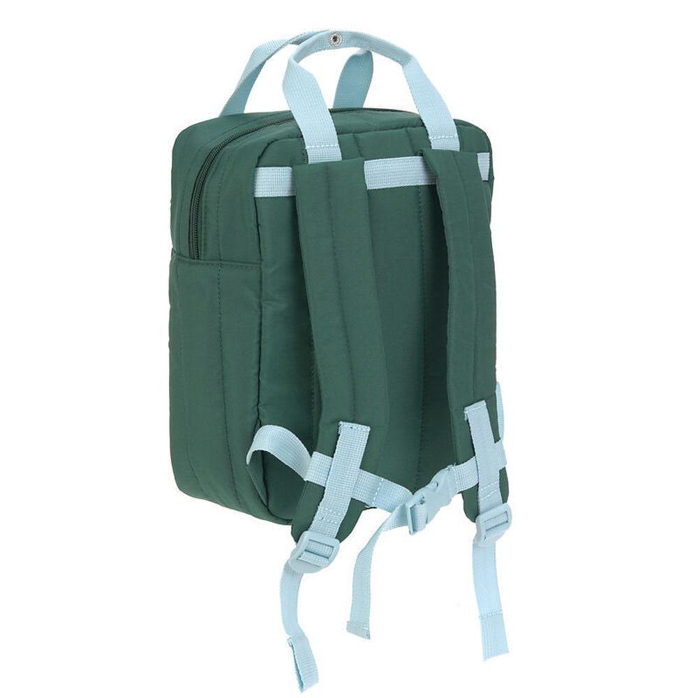 Petit sac à dos carré Lässig Little Gang - citron et vert foncé
