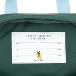 Petit sac à dos carré Lässig Little Gang - citron et vert foncé