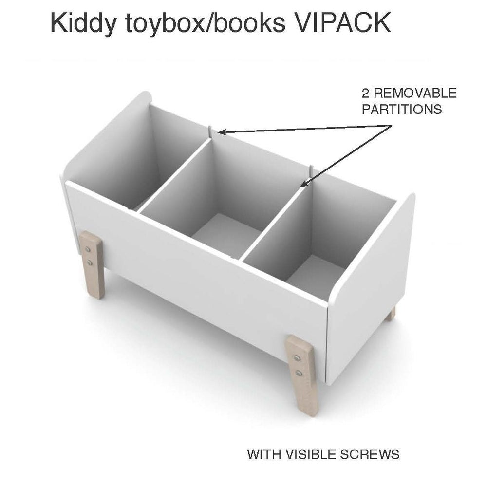 Vipack coffre à jouets - blanc