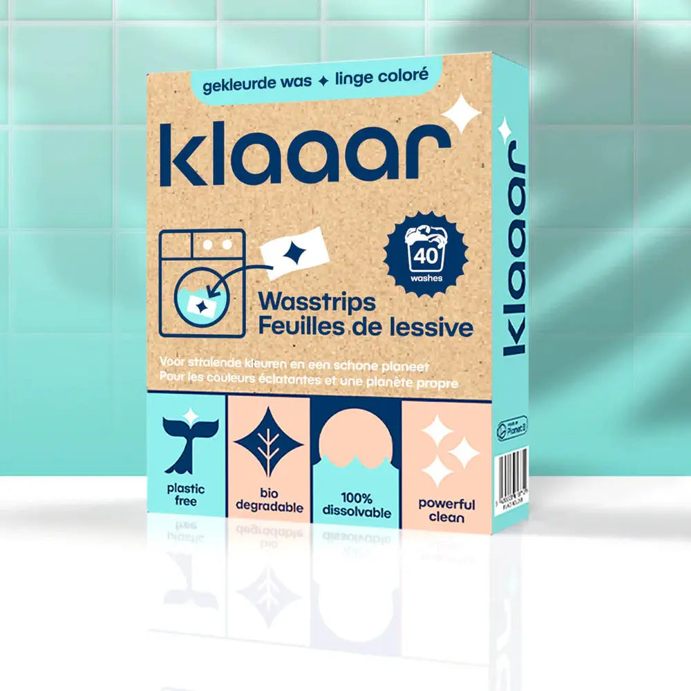 Klaaar | Feuilles de lessive pour linge coloré | 40 lavages