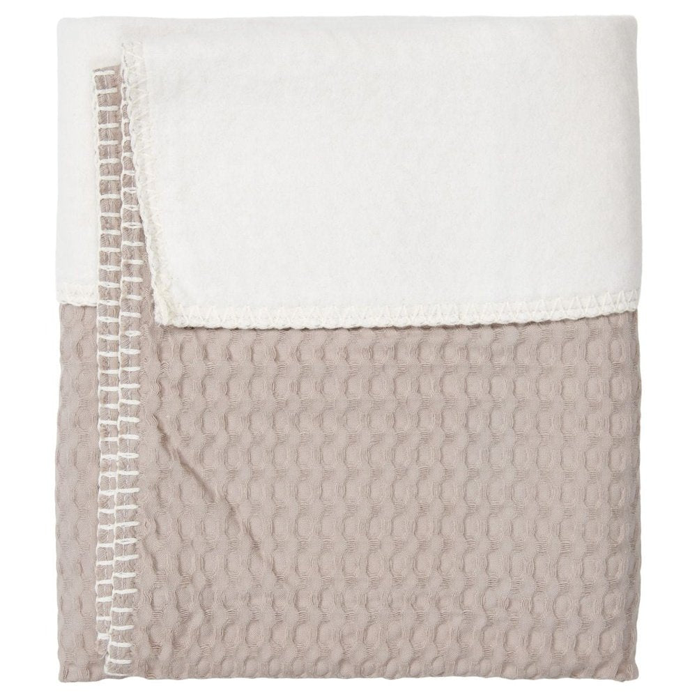 Couverture de lit bébé en coton polaire gaufrée Amsterdam - Clay