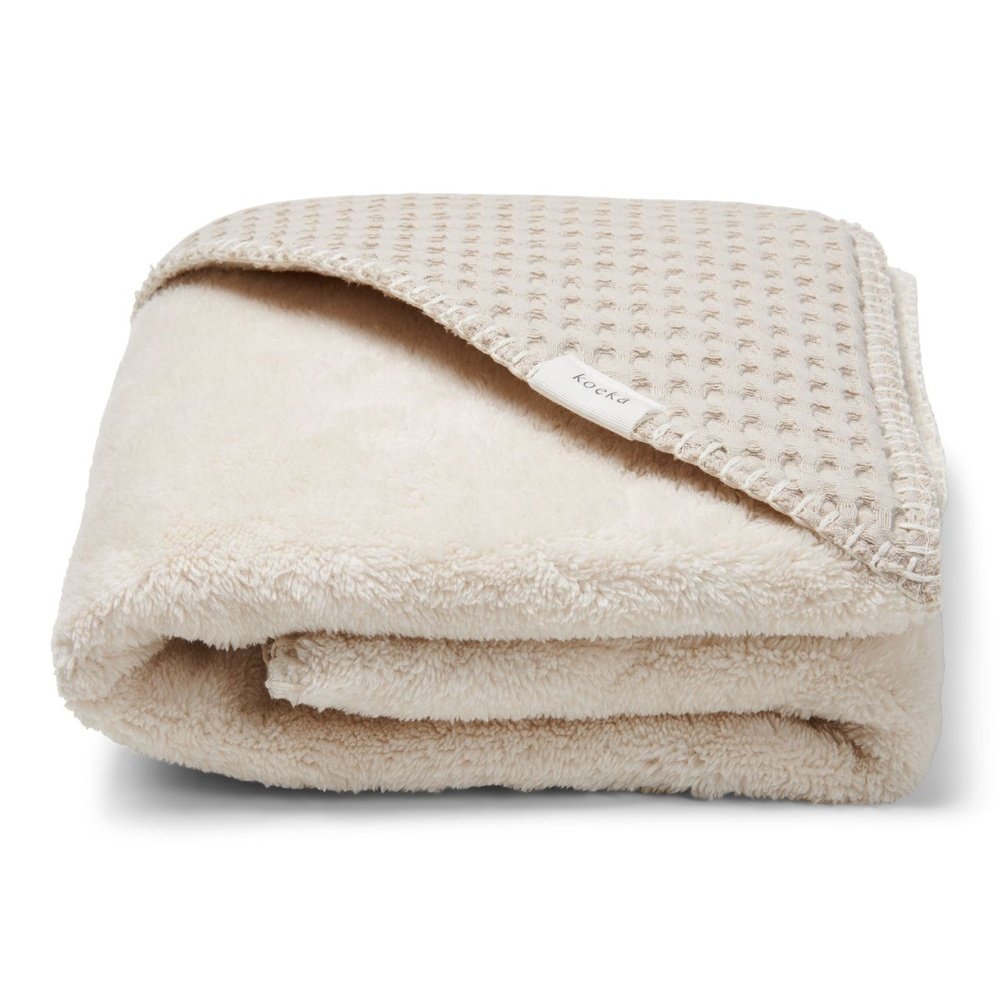 Couverture d’emmaillotage gaufrée / Teddy Oslo sable