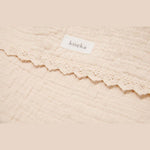 Couverture pour lit bébé Koeka 75x100cm - Lace Elba - Naturel