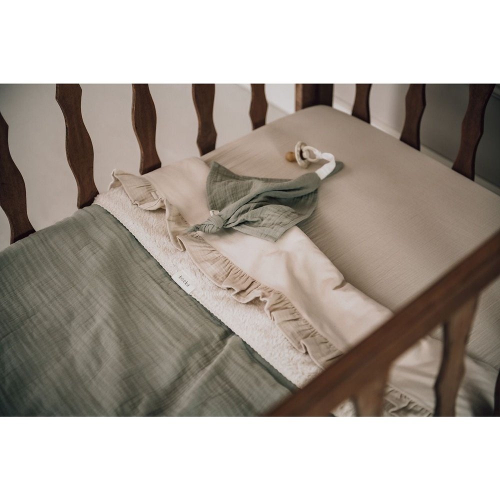 Couverture pour lit bébé Teddy Faro sauge