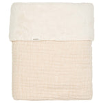 Koeka Couverture pour berceau Teddy Rivoli - Blanc chaud | Petite couverture 100x75 cm