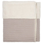 Couverture de berceau Waffle/Teddy Oslo - Clay/Pebble