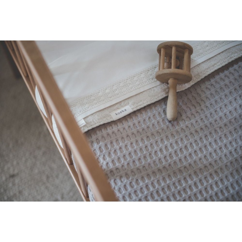 Couverture pour berceau gaufrée/Teddy Oslo - Clay/Pebble
