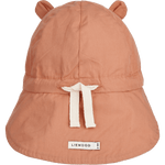 Liewood Gorm Chapeau anti-soleil réversible en seersucker pour enfants avec oreilles - Y/D Stripe Tuscany Rose / Sandy