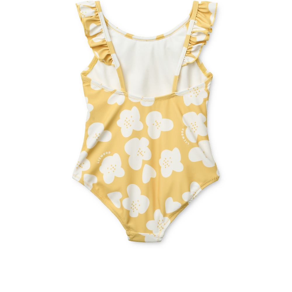 Liewood Kallie Maillot de bain imprimé pour enfants - Flower / Lemon Yellow