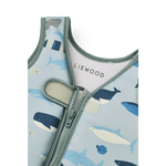 Liewood gilet de natation pour enfants - Shark / Dove Blue