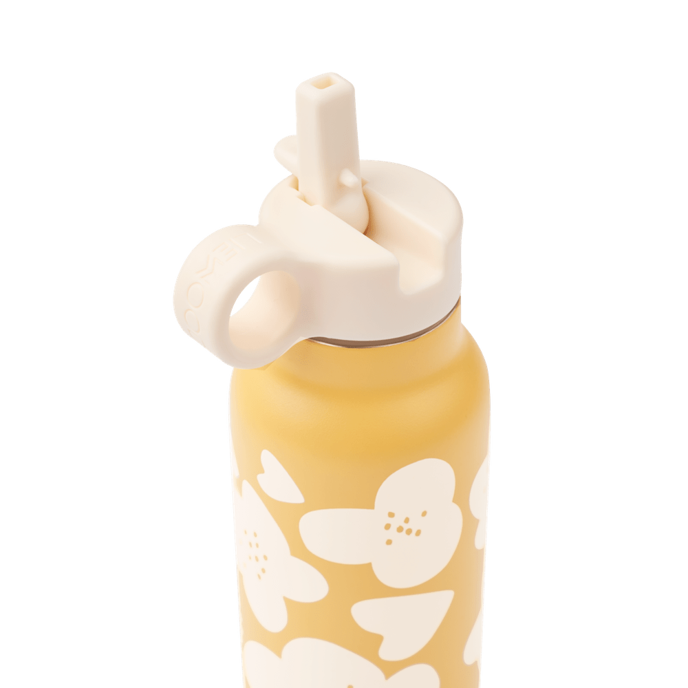 Gourde Liewood Falk 350 ml - Fleur / jaune citron