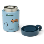 Liewood Kiani Pot alimentaire imprimé / pot de conservation / récipient isotherme - Fun / Beach Blue