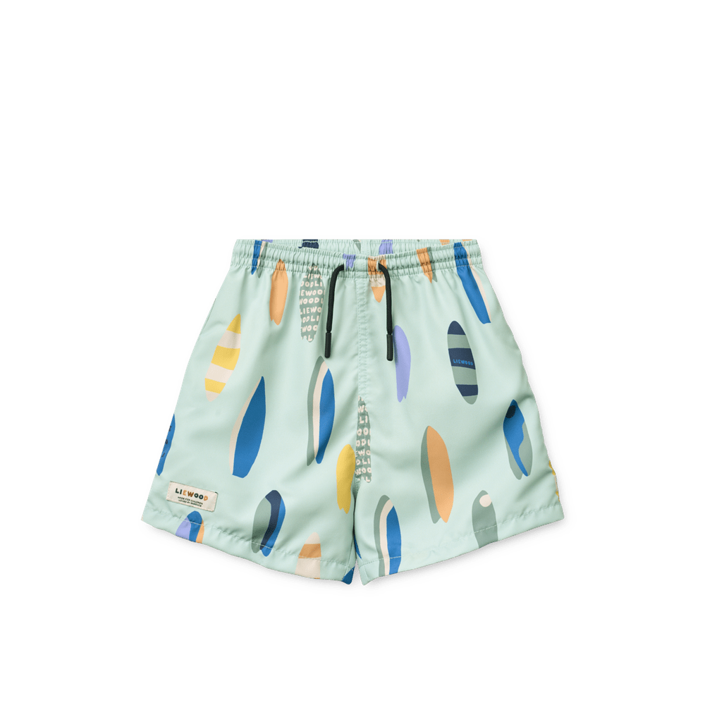 Liewood Duke Boardshort / short de bain imprimé pour enfants - Boards / Light Peppermint