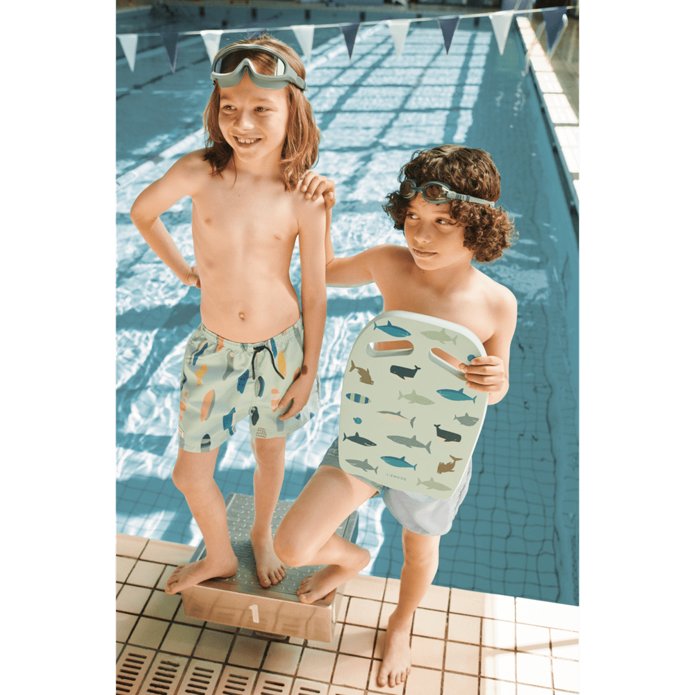 Liewood Duke boardshort imprimé / short de bain pour enfants - Boards / Menthe poivrée claire
