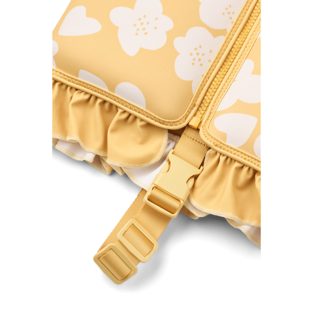 Liewood Dove Gilet de natation pour enfants avec volants - Flower / Jaune citron