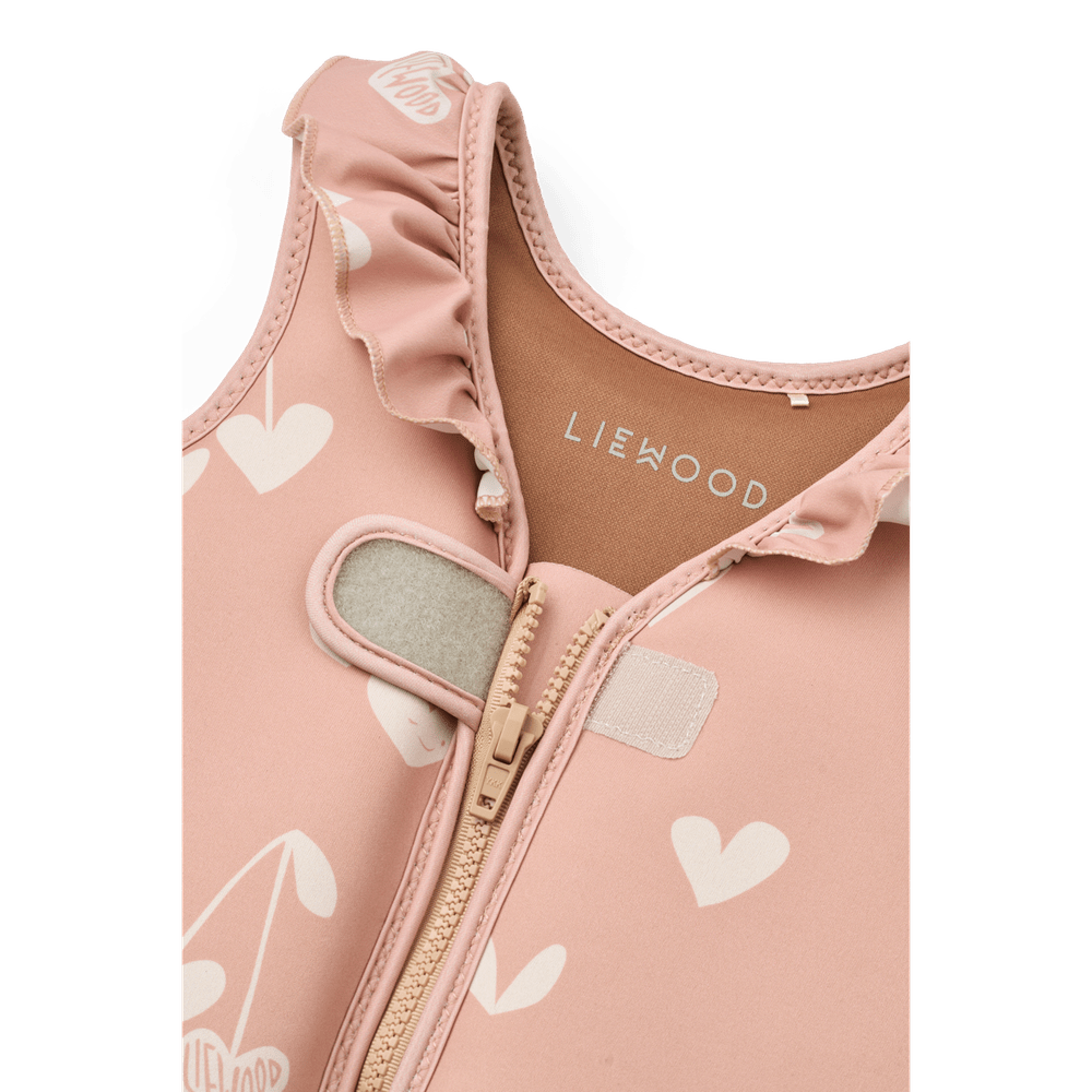 Liewood Dove Gilet de natation pour enfants à volants - Sweethearts / Pale Tuscany