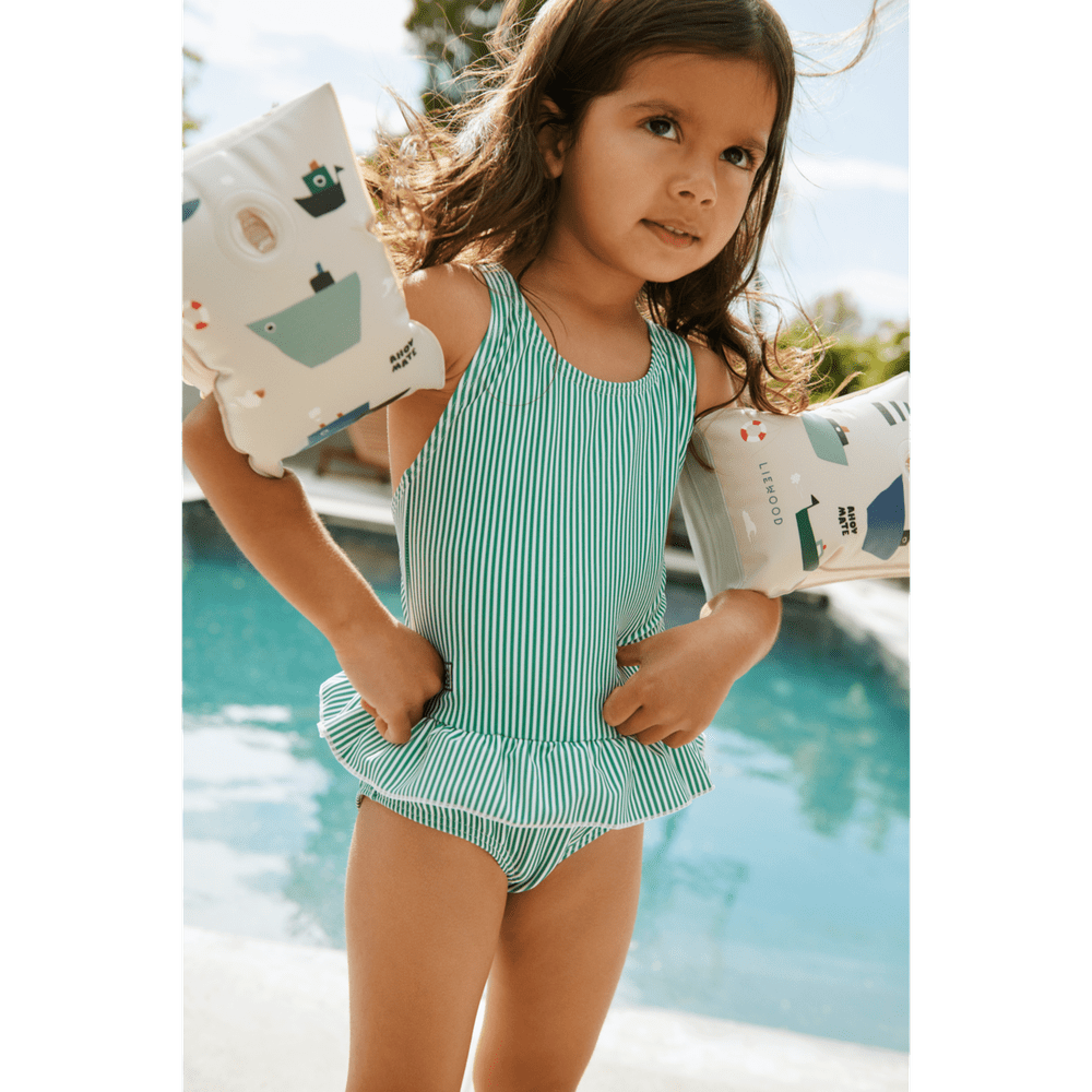 Liewood Amara Maillot de bain rayé pour enfants - Bright Garden / Creme De La Creme