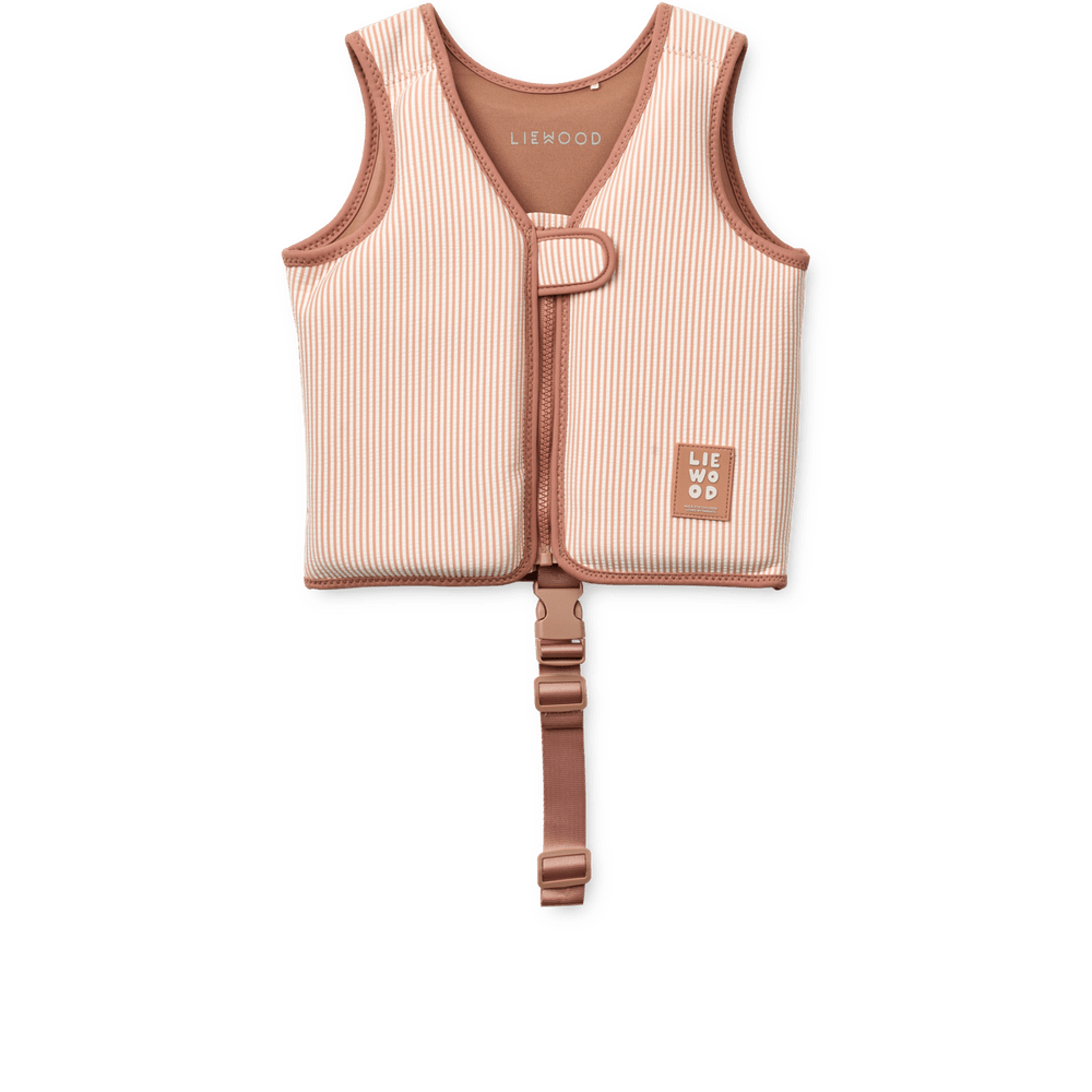 Liewood Gilet de natation en seersucker pour enfants - Y/D Stripe Pale Tuscany / Creme De La Creme