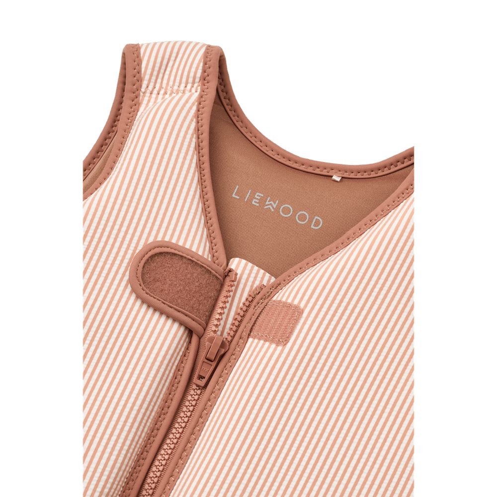 Liewood Dove gilet de natation seersucker pour enfants - Y/D Stripe Pale Tuscany / Creme De La Creme