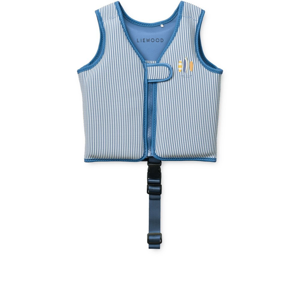 Liewood Gilet de natation Seersucker pour enfants - Rayures Y/D Riverside / Creme De La Creme