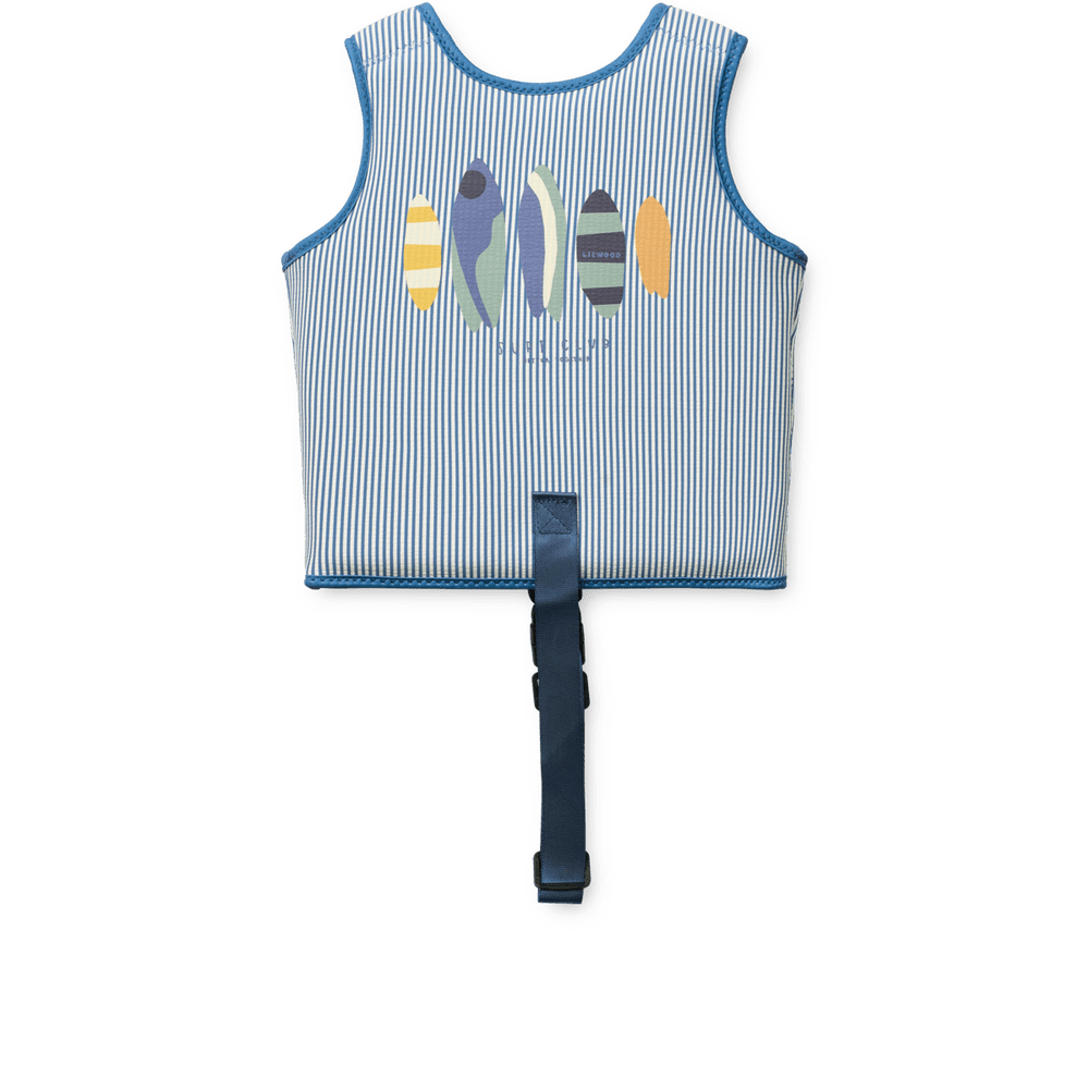 Liewood Gilet de natation seersucker pour enfants - Y/D Stripe Riverside / Creme De La Creme
