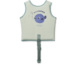 Liewood Gilet de natation Seersucker pour enfants - Menthe poivrée / Sable