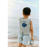 Liewood Dove gilet de natation en seersucker pour enfants - Menthe / Sable