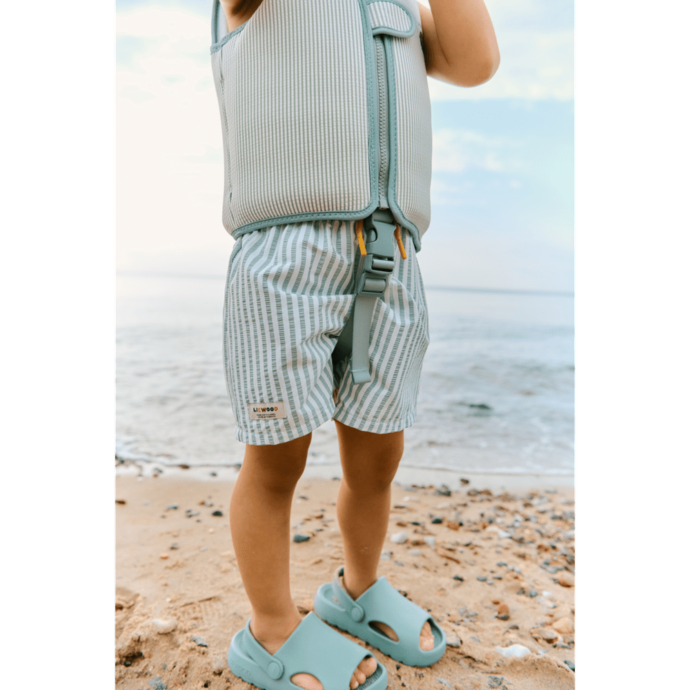 Gilet de natation Liewood Dove Seersucker pour enfants - Peppermint / Sandy