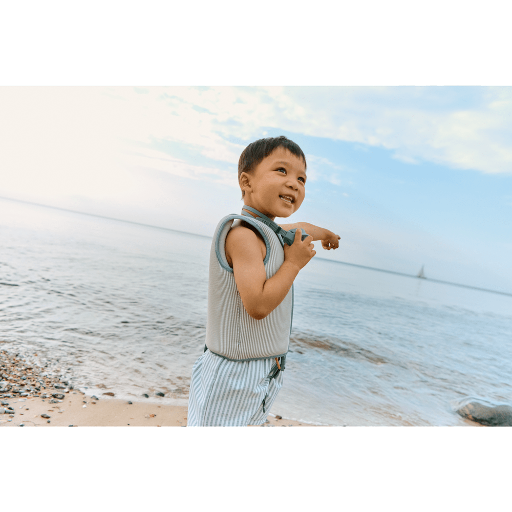 Gilet de natation Liewood Dove Seersucker pour enfants - Peppermint / Sandy