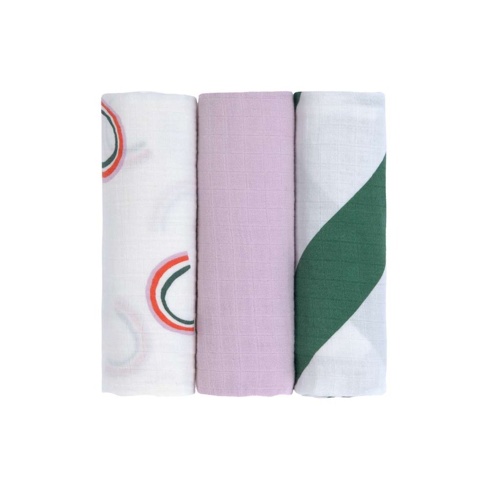 txt
Lot de 3 langes hydrophiles 85x85cm - Happy Rascals Lavender