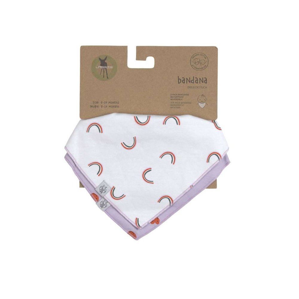 Bavoir/bandana triangle pour bébé 2 pcs. - Happy Rascals Heart