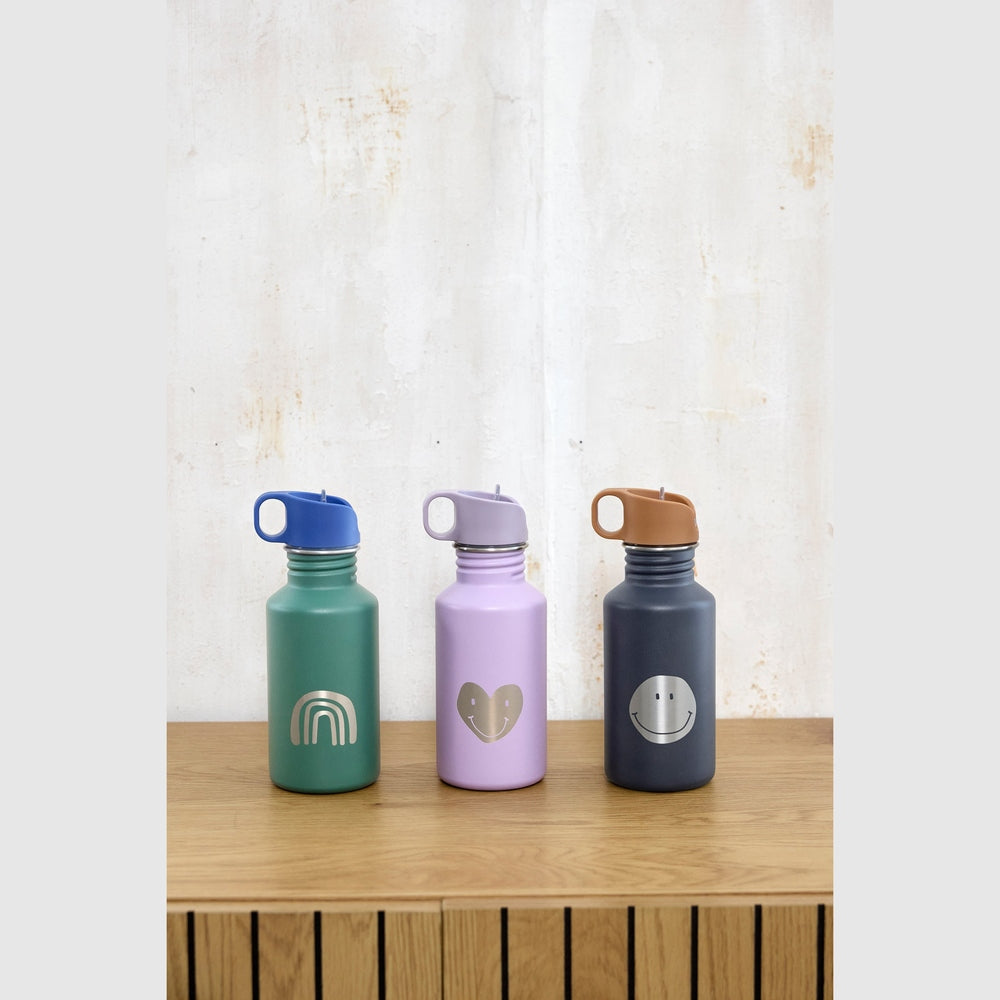 Lässig Gourde en inox Little Gang 500 Ml - Smile Bleu marine