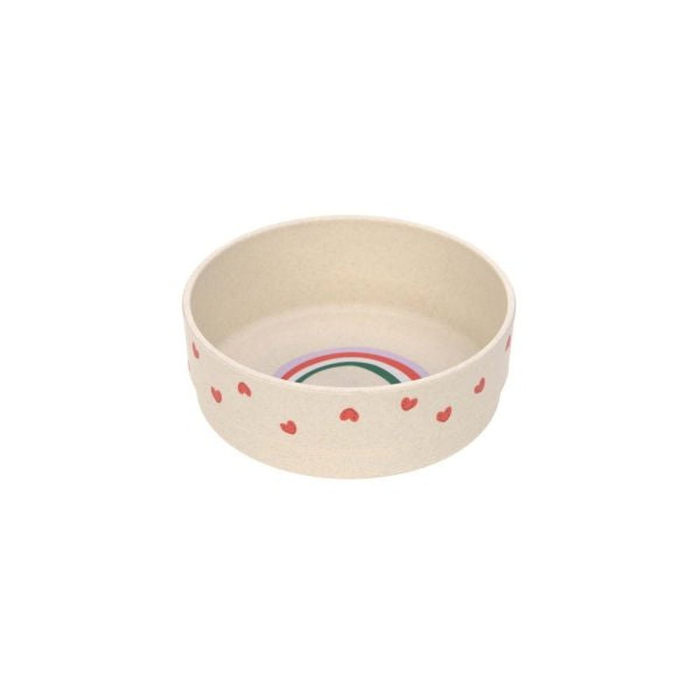 Lässig – Set de repas PP/Cellulose Happy Rascals – Cœur lavande