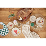 Lässig – Set de repas PP/Cellulose Happy Rascals – Cœur lavande