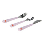 Couverts pour enfants avec poignée en silicone - Happy Rascals, Heart Lavender