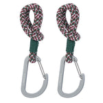 Copie de crochet de poussette avec cordon 2 p. - Cas Mix Stroller Hooks Cord - Vert/Lavande/Deep