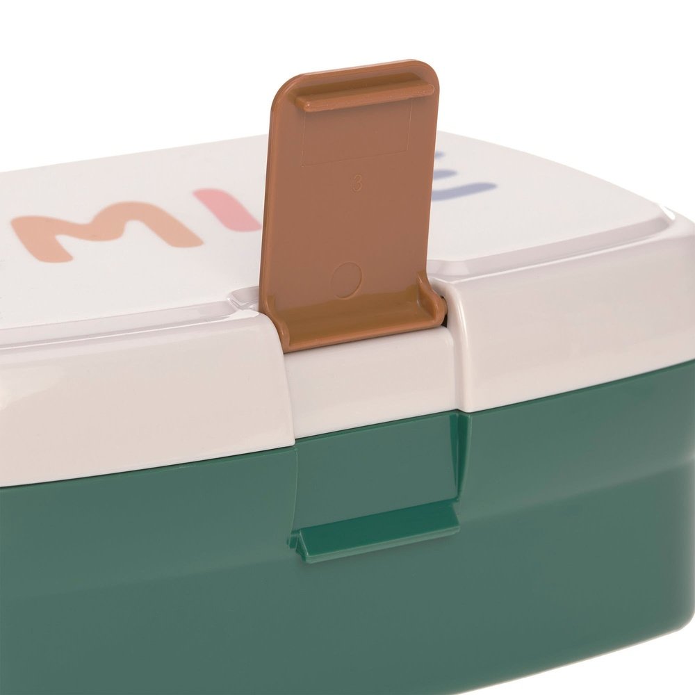 Set repas lunchbox et gourde Little Gang - Smile Milky/Ocean Green