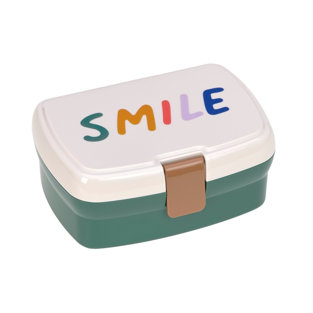 Set repas boîte à lunch et gourde Little Gang - Smile Milky/Ocean Green
