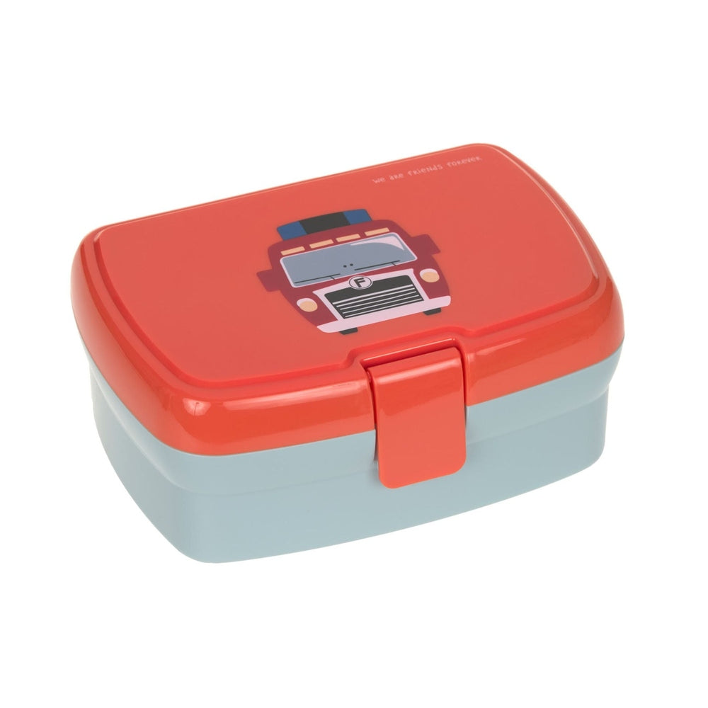 Lässig | Set déjeuner Lunchbox / boîte à lunch & gourde Tiny Drivers - camion de pompiers