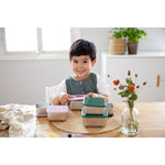 Set de 3 boîtes à goûter inoxydables - Smile green