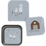 Set de 3 boîtes à goûter en acier inoxydable Lässig - Tiny Farmer Blue