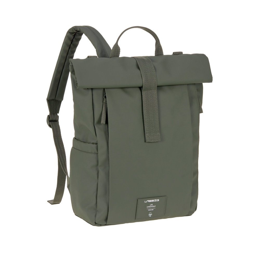 Sac à langer à dos Rolltop-Up - Olive