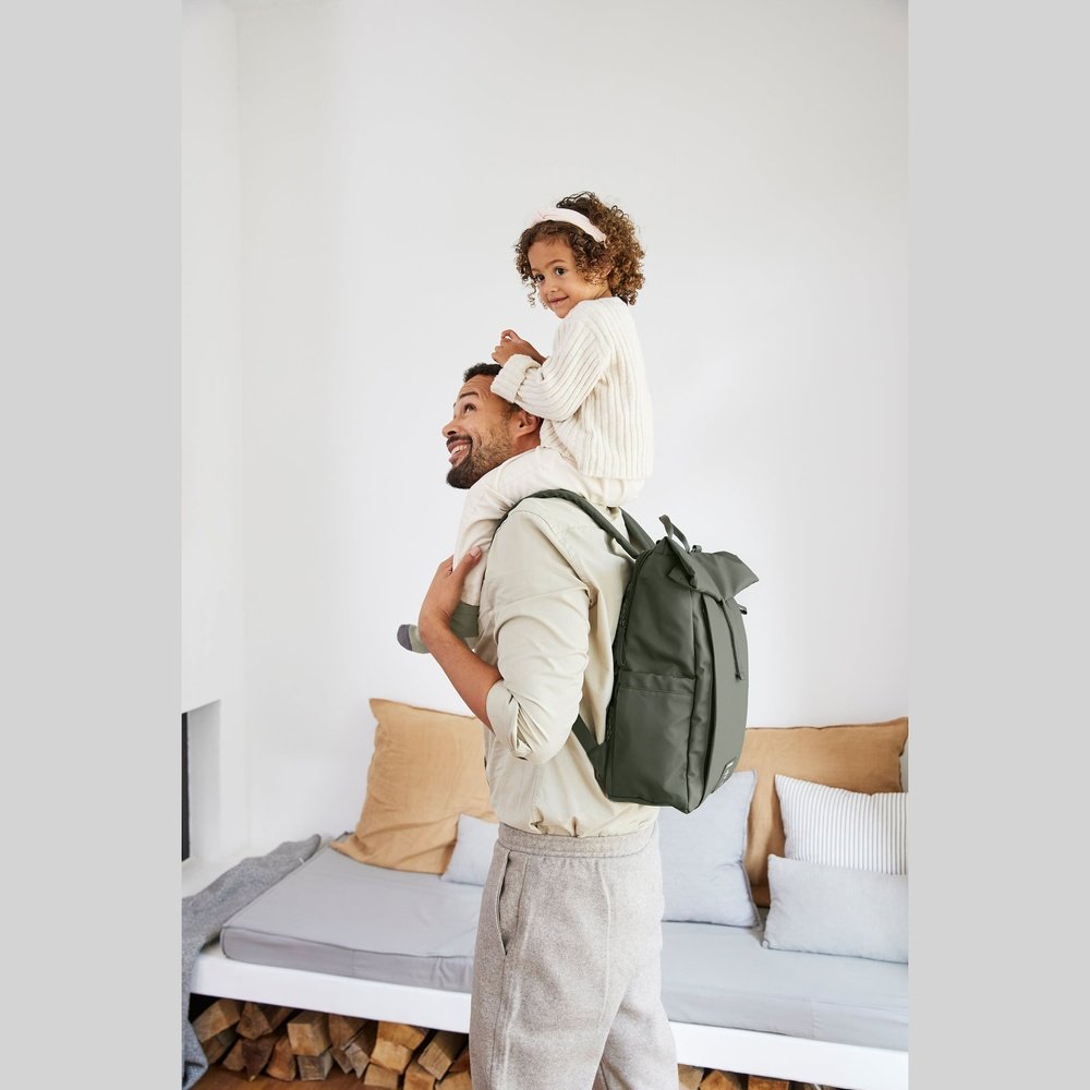 Rolltop-Up Sac à dos à langer - Olive