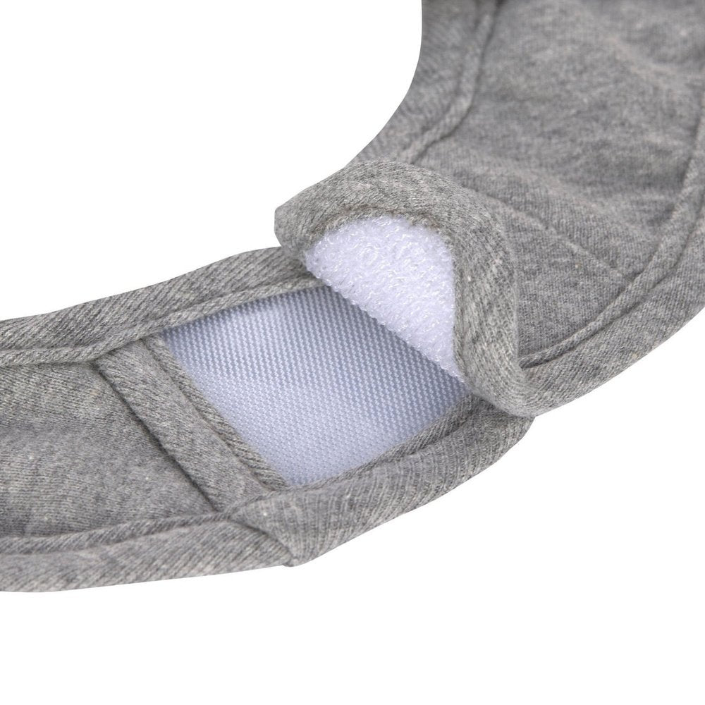 Lässig lot de 3 bavoirs GOTS pour nouveau-né - gris foncé/gris clair/mélange naturel