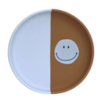 Assiette en silicone - Happy Rascals Smile bleu ciel