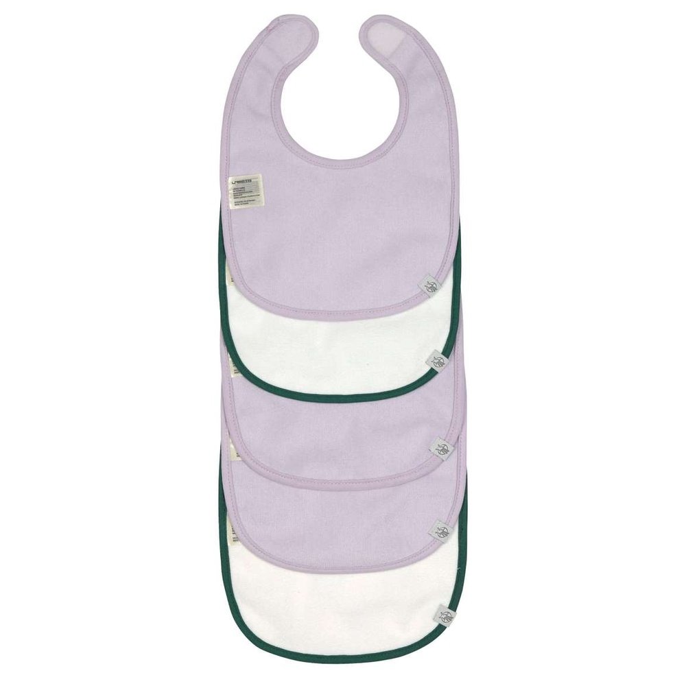 bavoirs 5 pack 3-18 mois - Happy Rascals Heart Lavender