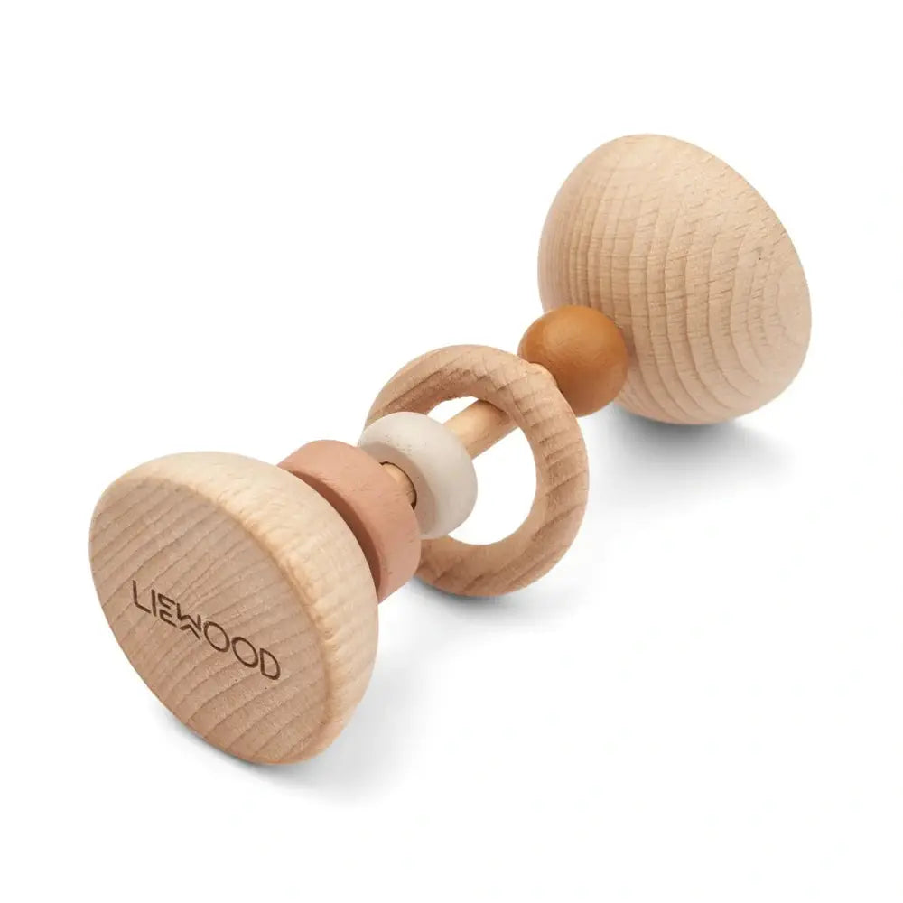 Liewood Corrina hochet en bois - Tuscany Rose Mix