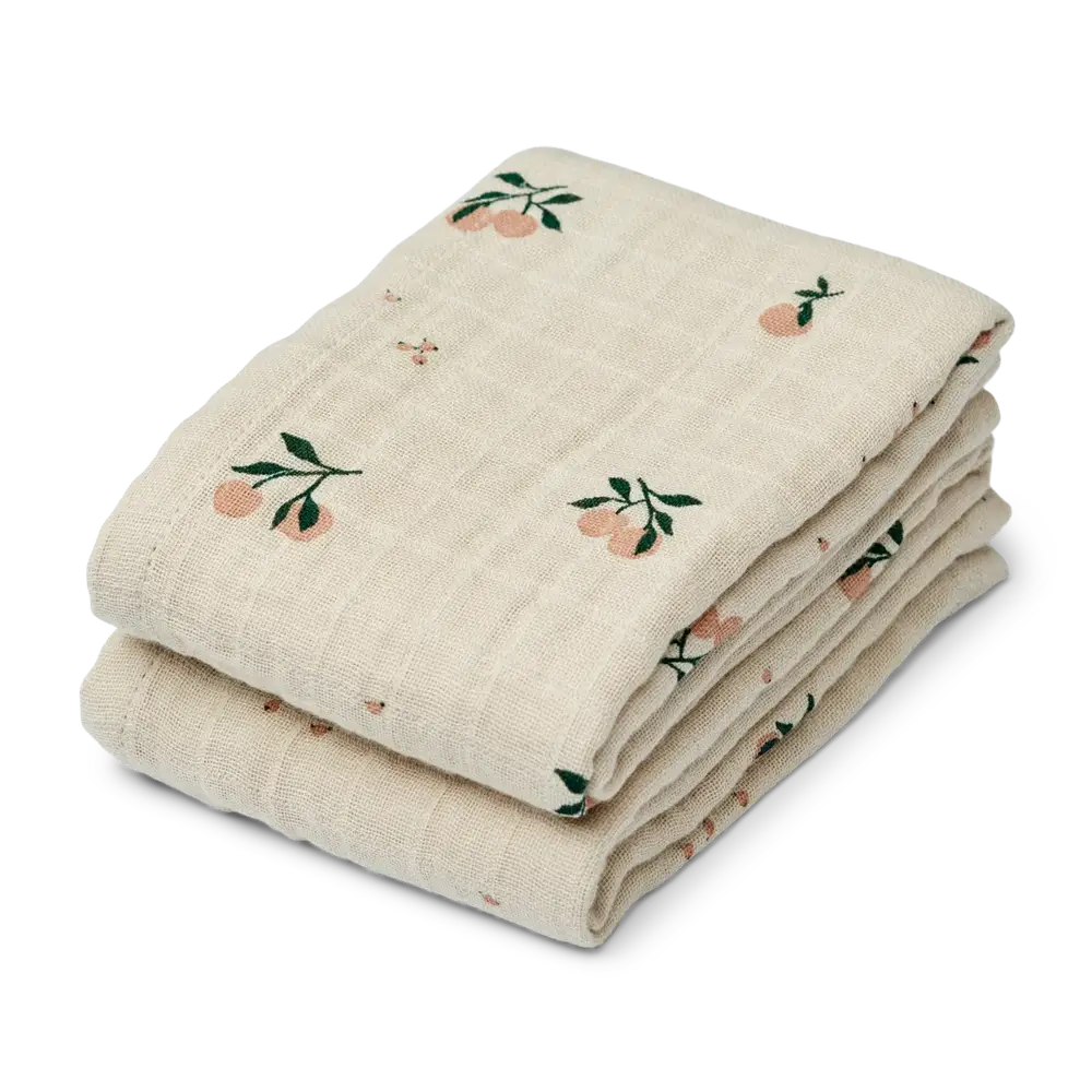 Liewood Langes Lewis 65x65cm - Mélange Pêche / Coquillage, lot de 2