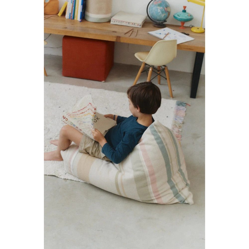 Lorenal Canals pouf Cleo à rayures multicolores